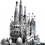 Modello della Sagrada Familia completata